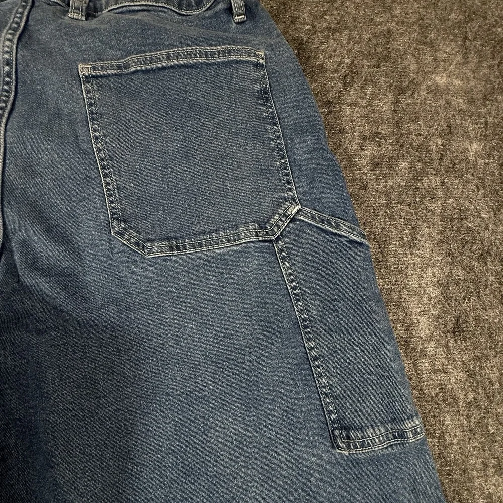Uniqlo Denim Work Pants XL 36-39 Light Wash Stretch Carpenter Utility Jeans
